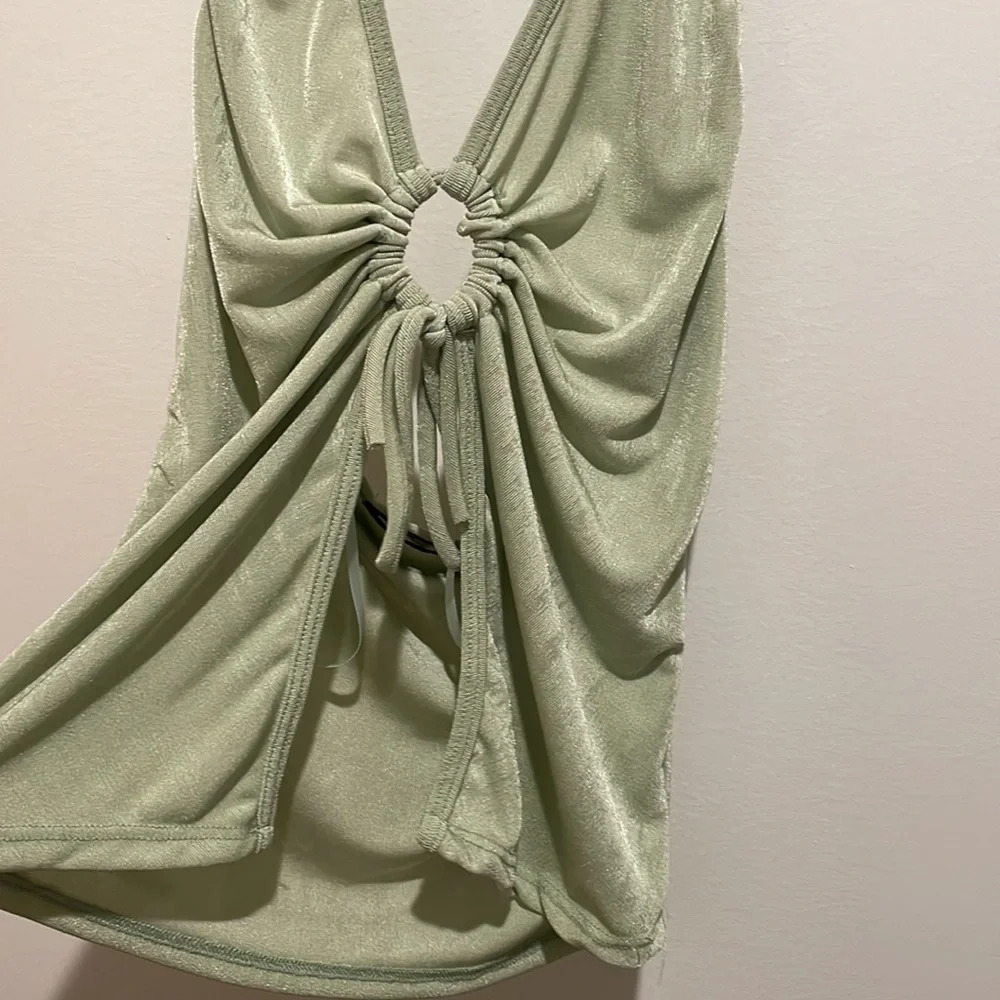 21 Saints Mint Green Halter Neck Top - Picture 2 of 3
